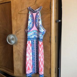 Jealous Tomato scuba style multi colored dress